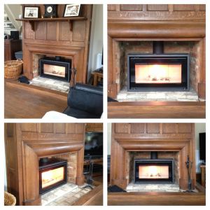 Cassette Stove In Traditional Fireplace