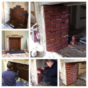 Fireplace Building - Brickslips And Pointing