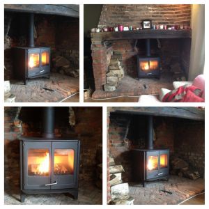 Freestanding Cast Iron Stove Fitting, Traditional Fireplace